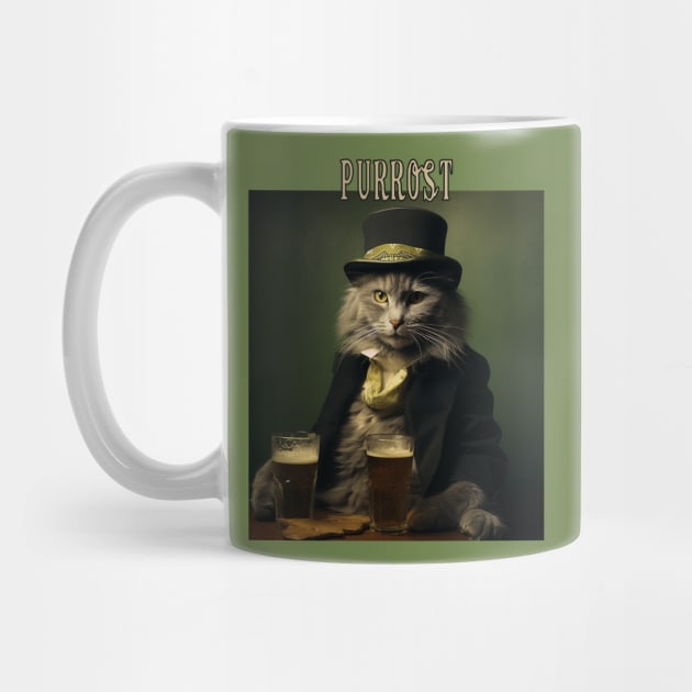 Oktoberfest Cat Kitty Drinking Beer Purrost Pride Germany by RetroZin